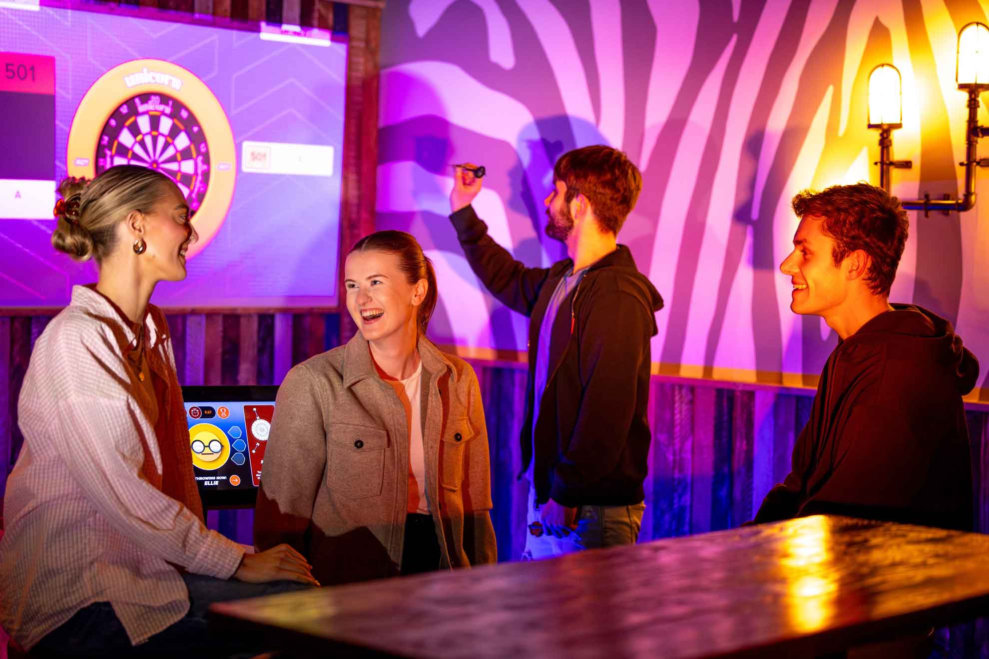 Augmented Reality Darts Boards, safe fun for all at Walterz Blackpool